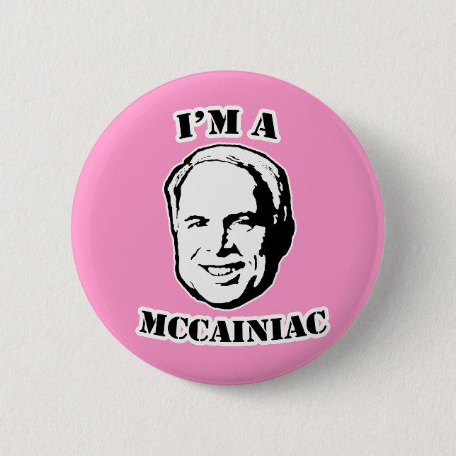 Badge Rond 5 Cm Bouton McCainiac (Devant)
