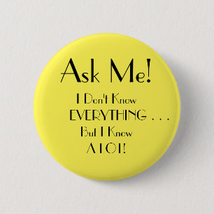 Badge Rond 5 Cm Bouton Me demander