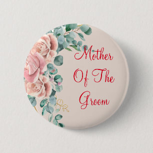 Badge Rond 5 Cm Bouton Mère du texte rouge de la pièce