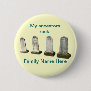 Badge Rond 5 Cm Bouton - Mes ancêtres rock!