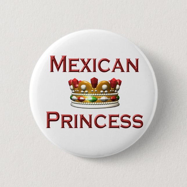 Badge Rond 5 Cm Bouton mexicain de princesse (Devant)