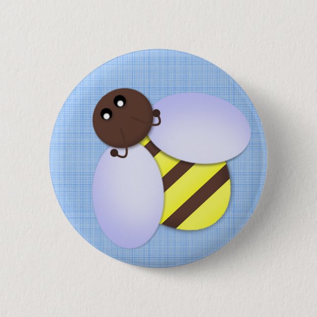 Badge Rond 5 Cm Bouton mignon de cadeau d'abeille (Devant)