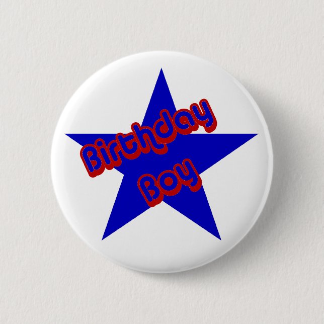 Badge Rond 5 Cm Bouton mignon de conception de garçon (Devant)