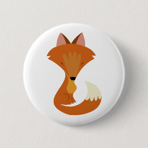 Badge Rond 5 Cm Bouton mignon de Fox