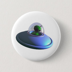 Badge Rond 5 Cm Bouton mignon d'UFO de Lil