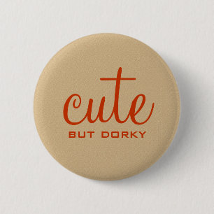 Badge Rond 5 Cm Bouton mignon mais doré