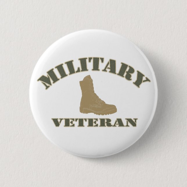 Badge Rond 5 Cm Bouton militaire de vétéran (Devant)