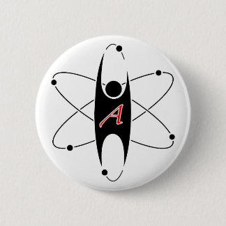 Badge Rond 5 Cm Bouton moderne de logo d'athéisme, rond