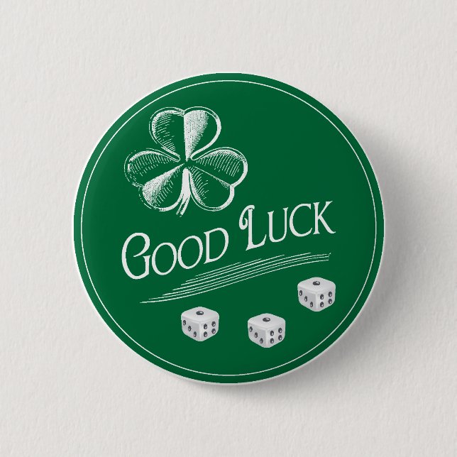 Badge Rond 5 Cm Bouton Mon Bon Bouton De Chance (Devant)