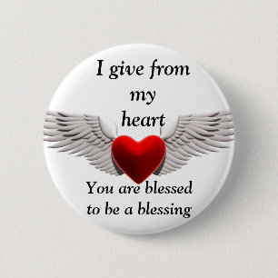 Badge Rond 5 Cm Bouton Mon Coeur Donne_