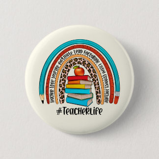 Badge Rond 5 Cm Bouton Monde de l'épingle des enseignants