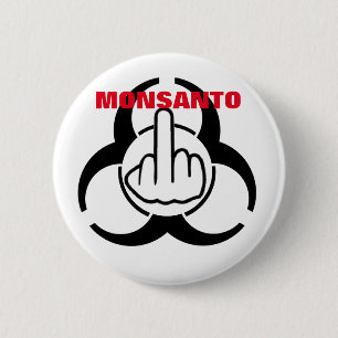 Badge Rond 5 Cm Bouton Monsanto Bio Risque Retourner