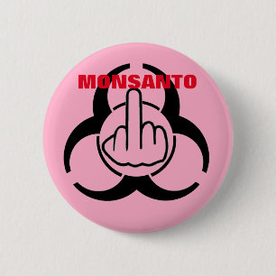 Badge Rond 5 Cm Bouton Monsanto Bio Risque Retourner