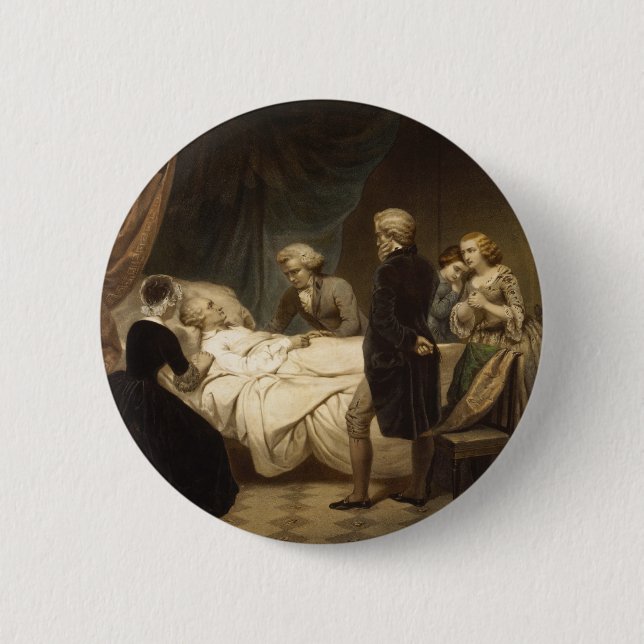 Badge Rond 5 Cm Bouton Mort de George Washington (Devant)