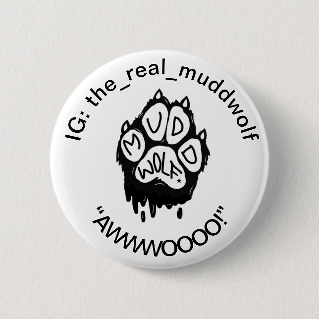 BADGE ROND 5 CM BOUTON MUDDWOLF (Devant)