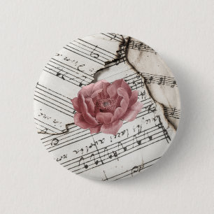 Badge Rond 5 Cm bouton musique