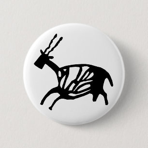 Badge Rond 5 Cm Bouton noir Buck