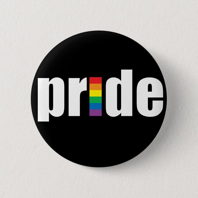 Badge Rond 5 Cm Bouton noir de fierté (Devant)