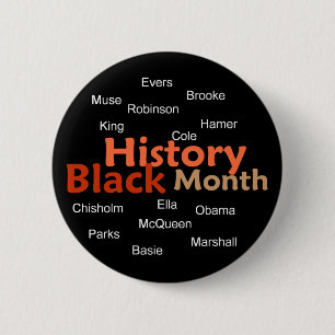Badge Rond 5 Cm Bouton NOIR de MOIS d'HISTOIRE