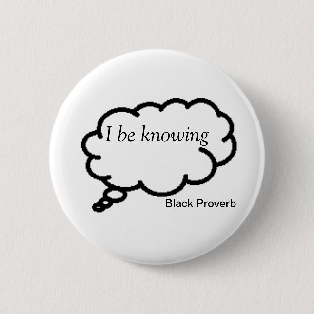 Badge Rond 5 Cm Bouton noir de proverbe (Devant)