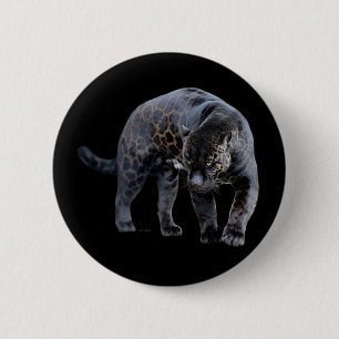 Badge Rond 5 Cm Bouton noir Jaguar Diablo