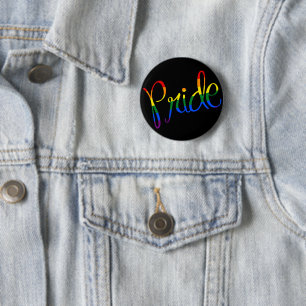Badge Rond 5 Cm Bouton noir LGBT Fierté Gay