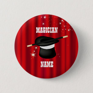 Badge Rond 5 Cm Bouton Nom du groupe magicien magique