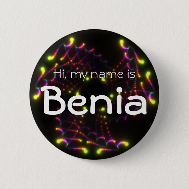 Badge Rond 5 Cm Bouton nommé d'étiquette (Devant)