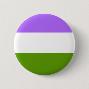 Badge Rond 5 Cm Bouton Non-Binaire de LGBTQA Genderqueer