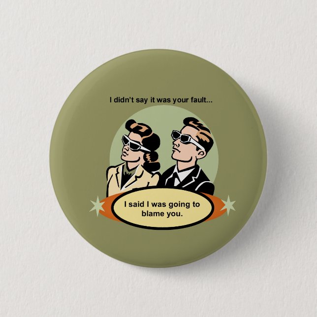 Badge Rond 5 Cm Bouton Non Droite (Devant)