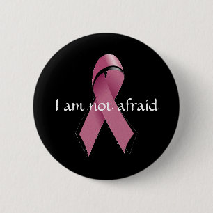 Badge Rond 5 Cm Bouton non effrayé de noir