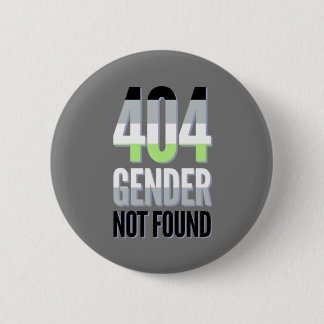 Badge Rond 5 Cm Bouton non trouvé de fierté d'Agender de 404