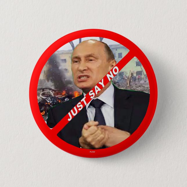 Badge Rond 5 Cm Bouton Non Vlad (Devant)
