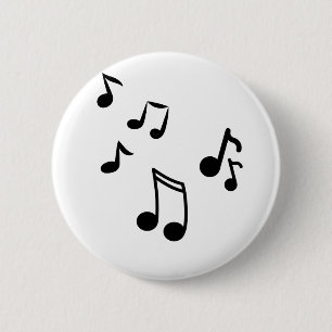 Badge Rond 5 Cm bouton notes de musique