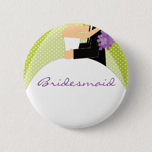 Badge Rond 5 Cm Bouton nuptiale de demoiselle d'honneur de