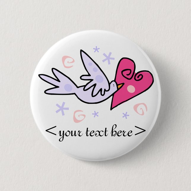 Badge Rond 5 Cm Bouton nuptiale de partie (Devant)
