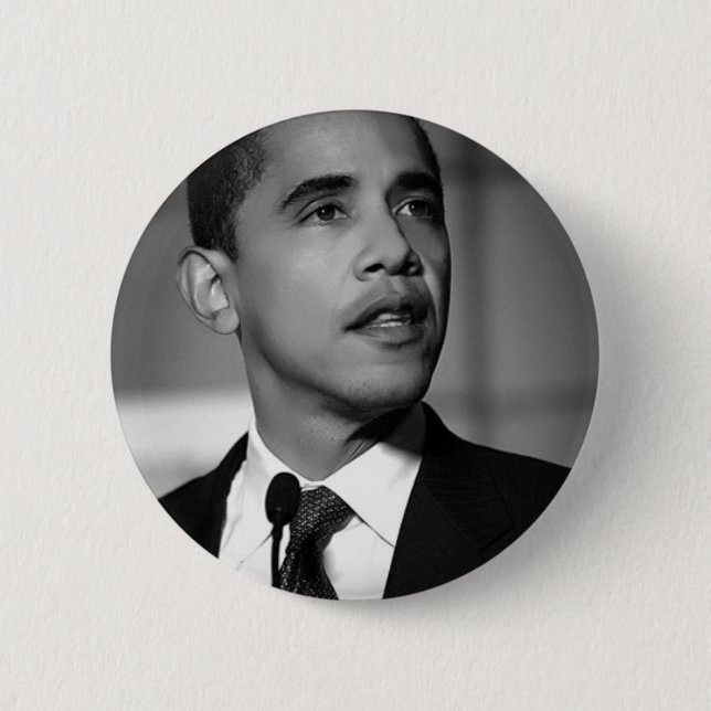 Badge Rond 5 Cm Bouton Obama (Devant)