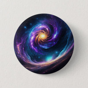 Badge Rond 5 Cm Bouton "Odyssée céleste"