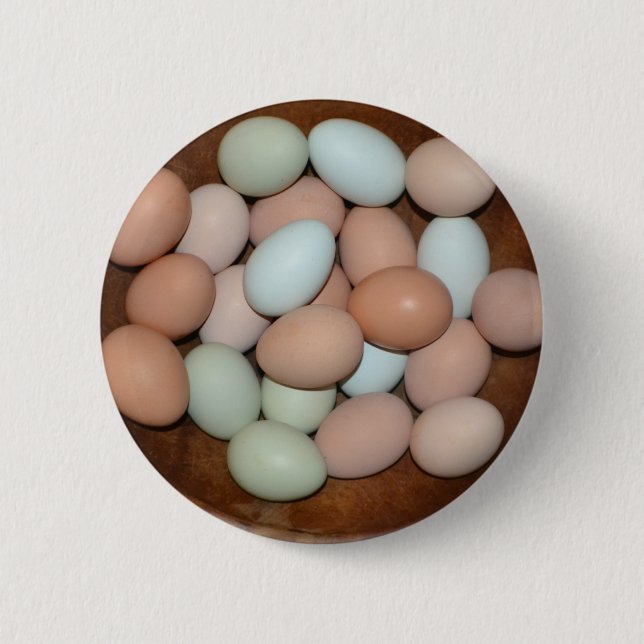 Badge Rond 5 Cm Bouton Oeuf (Devant)