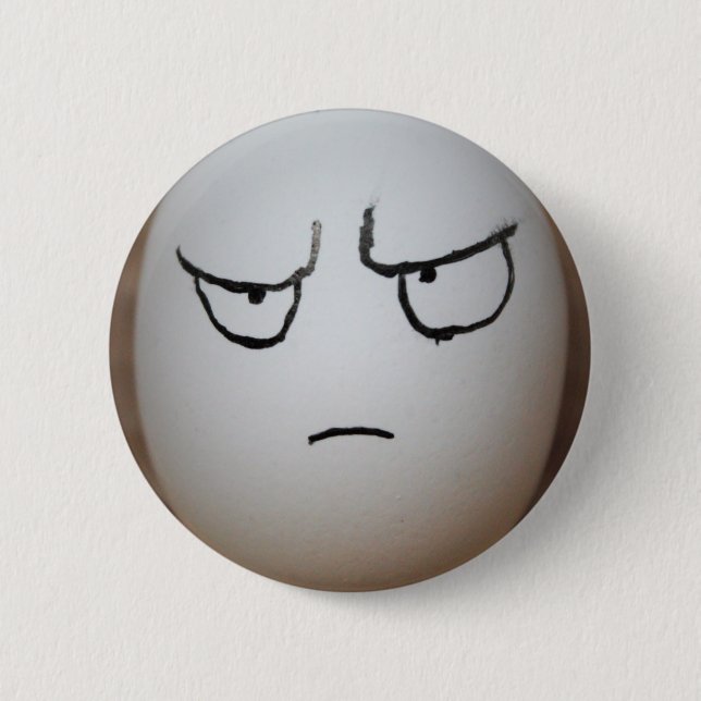 Badge Rond 5 Cm Bouton Oeuf en colère (Devant)