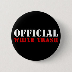 Badge Rond 5 Cm Bouton officiel de déchets blancs