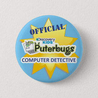 Badge Rond 5 Cm Bouton officiel de détective d'ordinateur