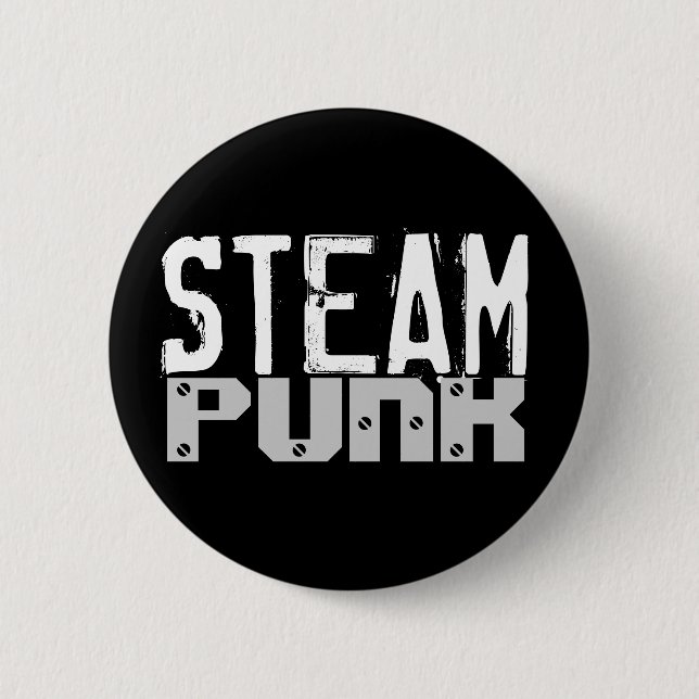 Badge Rond 5 Cm Bouton officiel de punk de vapeur (Devant)
