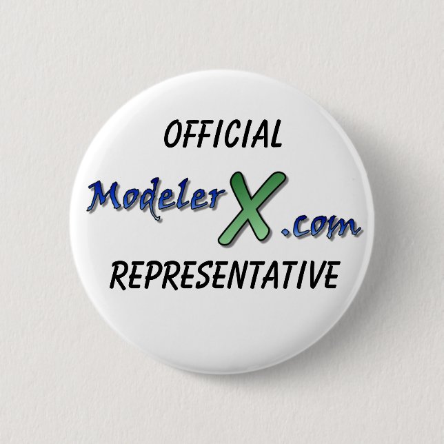 Badge Rond 5 Cm Bouton officiel de représentant de ModelerX.com (Devant)