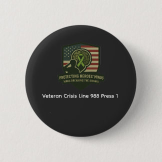 Badge Rond 5 Cm Bouton Opération Bouclier mental