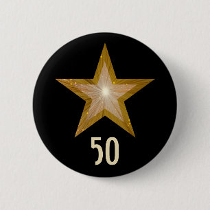 Badge Rond 5 Cm Bouton "Or" étoile "Age" noir