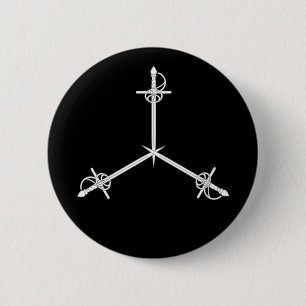 Badge Rond 5 Cm Bouton Ordre de défense SCA