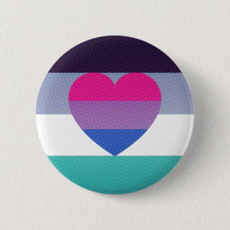 Badge Rond 5 Cm bouton orienté de fierté d'aroace de Bi
