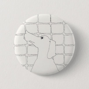 Badge Rond 5 Cm Bouton Original Chien Dessin Chien Chinois Année 2