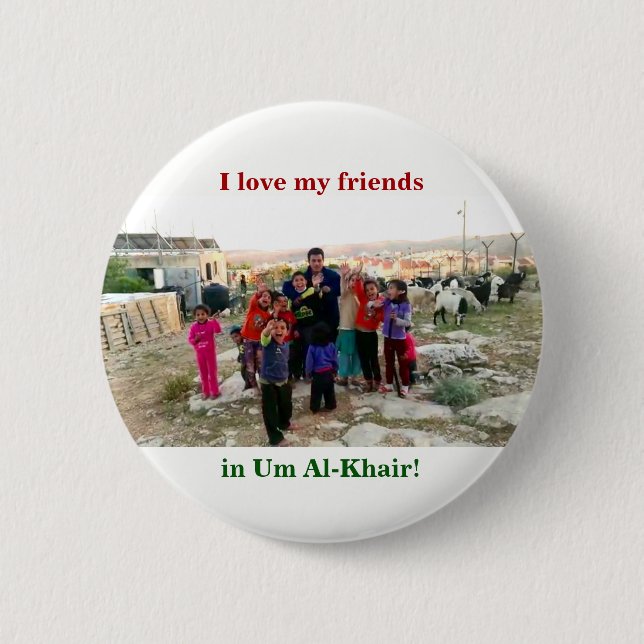 Badge Rond 5 Cm Bouton Oum al-Khair (Devant)